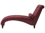 Chaiselongue MURET Burgunderrot - Eiche Dunkel - Rot