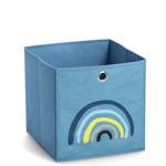 Aufbewahrungsbox "Blue Rainbow", Vlies Blau - Kunststoff - 28 x 28 x 28 cm