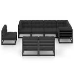 Garten-Lounge-Set (8-teilig) 3009797-2 Anthrazit - Schwarz