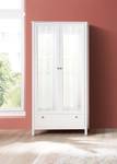 l' armoire Orla Blanc - En partie en bois massif - 92 x 192 x 38 cm