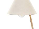 Tischlampen FLEMING Beige - Gold - Naturfaser - 17 x 40 x 20 cm