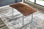 Tischplatte Baumkante LIAN Braun - Massivholz - Holzart/Dekor - 100 x 4 x 200 cm