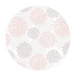 Große gezeichnete Pusteblumen in Rosa Runder Vinyl-Teppich - Große gezeichnete Pusteblumen in Rosa - 60 x 60 cm