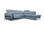 Ecksofa Scala (5-Sitzer mit Relax) Blau - Ecke davorstehend rechts