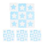 36x pièces de tapis de jeu blanc-bleu Bleu clair - Blanc