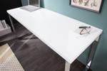 Schreibtisch WHITE DESK Weiß - Holzwerkstoff - Metall - Massivholz - 140 x 75 x 60 cm