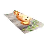 Aquarell Affe auf Holz Vinyl-Teppich - Aquarell Affe auf Holz - Quadrat 1:1 - 40 x 40 cm