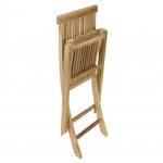 Lot de 2 chaises de jardin en teck Marron - Bois massif - Bois/Imitation - 60 x 90 x 45 cm