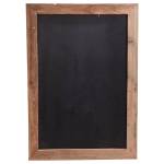 Kreidetafel mit Holzrahmen Schwarz - Massivholz - 70 x 100 x 3 cm