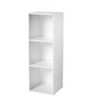 Etagère de rangement 3 cases Blanc - Bois manufacturé - 30 x 93 x 32 cm