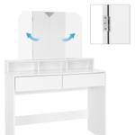 Coiffeuse + tabouret ML-DESIGN Set Blanc - Bois manufacturé - 40 x 140 x 100 cm