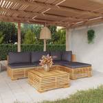 Garten-Lounge-Set 3028565-7 (5-teilig) Grau - Massivholz - Holzart/Dekor - 69 x 60 x 69 cm