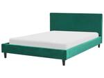 Lit double FITOU Vert foncé - Vert - Largeur : 150 cm