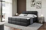 Boxspringbett ARDENI-Z Hochglanz Schwarz - Breite: 160 cm - H3