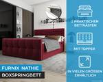 Boxspringbett NATHIE 160x200 Monolith 59 Rot