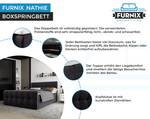 Boxspringbett NATHIE 180x200 Monolith 97 Schwarz