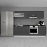 Küchenzeile Esilo  8er Set Grau - Weiß - Holzwerkstoff - 240 x 145 x 60 cm