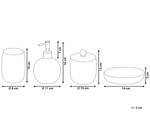 Set accessoires de salle de bain ROANA Mauve - Argenté - Verre - 14 x 16 x 11 cm