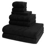 Cashmere feeling Handtuch-Set (8-teilig) Schwarz