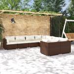 Garten-Lounge-Set 3013639-3 (8-teilig) Braun - Weiß - Metall - Polyrattan - 70 x 60 x 70 cm