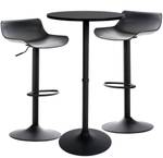 Set de table de bar Fernie Noir - Matière plastique - 146 x 108 x 60 cm