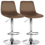 Tabouret de bar Divo Lot de 2 Marron