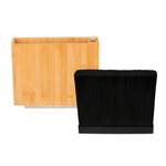 Bloc à couteaux en bambou Noir - Marron - Argenté - Bambou - Métal - Matière plastique - 30 x 23 x 12 cm