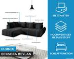 Ecksofa BEYLAN Lavagrau