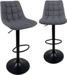 Tabouret de bar SID (Lot de 2) Gris