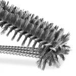 Brosse à grill en acier inoxydable Noir - Argenté - Métal - Matière plastique - 7 x 11 x 48 cm