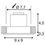 Einbaustrahler New Tria Weiß - 9 x 9 cm