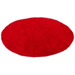 Langflor ShaggyTeppich Fluffy Rund Rot - 120 x 120 cm