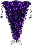 180cm LED Künstlicher Weihnachtsbaum Schwarz - Kunststoff - 110 x 180 x 110 cm