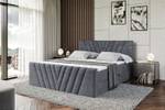 Boxspringbett ERNINA-Z Steingrau - Breite: 140 cm - H3