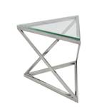 Sofa-Tisch Doble Triangle Silber - Glas - 45 x 40 x 45 cm