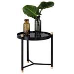 Table d'appoint ALICIA Noir - Verre - 45 x 47 x 45 cm