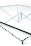 Couchtisch Network Silber - Glas - 105 x 32 x 105 cm