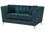 2-Sitzer Sofa GAULA Blau - Petrol - Silber