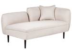 Chaiselongue CHEVANNES Beige - Schwarz - Creme - Armlehne davorstehend links - Ecke davorstehend rechts