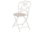 Bistro Set TRIESTE 3-tlg Beige - Weiß - Metall - 70 x 92 x 70 cm