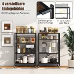 Servierwagen VL32445PWDE Schwarz - Holzwerkstoff - 36 x 122 x 76 cm