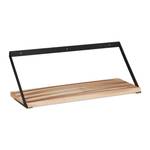 Schweberegal Industrial Schwarz - Braun - Holzwerkstoff - Metall - 42 x 16 x 16 cm