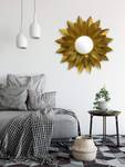 Miroir mural Sunflower Ring Doré - Métal - 90 x 90 x 7 cm