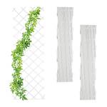 Treillis extensible 250 cm lot de 3 Blanc - Matière plastique - 90 x 250 x 2 cm