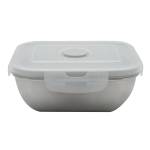 Set de 3 Lunch box Gris - Métal - 13 x 7 x 20 cm