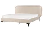 Lit double SUZETTE Beige - Crème - Largeur : 188 cm