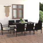 Garten-Essgruppe (9-teilig) 3006621-2 Schwarz - Weiß