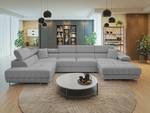 Ecksofa Torezio Bis Cord Grau - Ecke davorstehend links