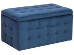 Pouf ottoman MICHIGAN Bleu - Bleu foncé