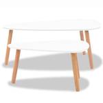 Table basse(lot de 2) 299426 Blanc - Bois manufacturé - Bois massif - Bois/Imitation - 50 x 40 x 100 cm